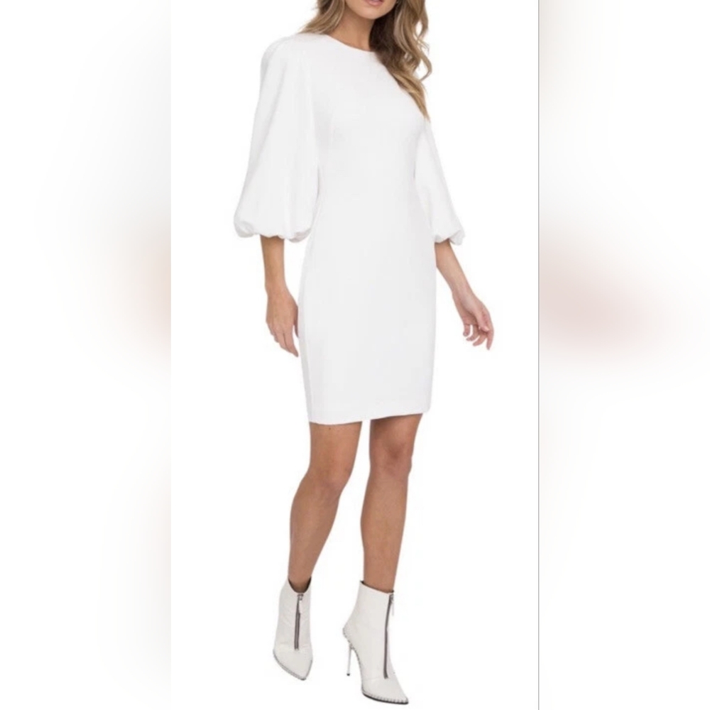 Black Halo Holden Puff Sleeve Sheath Dress Size 2
